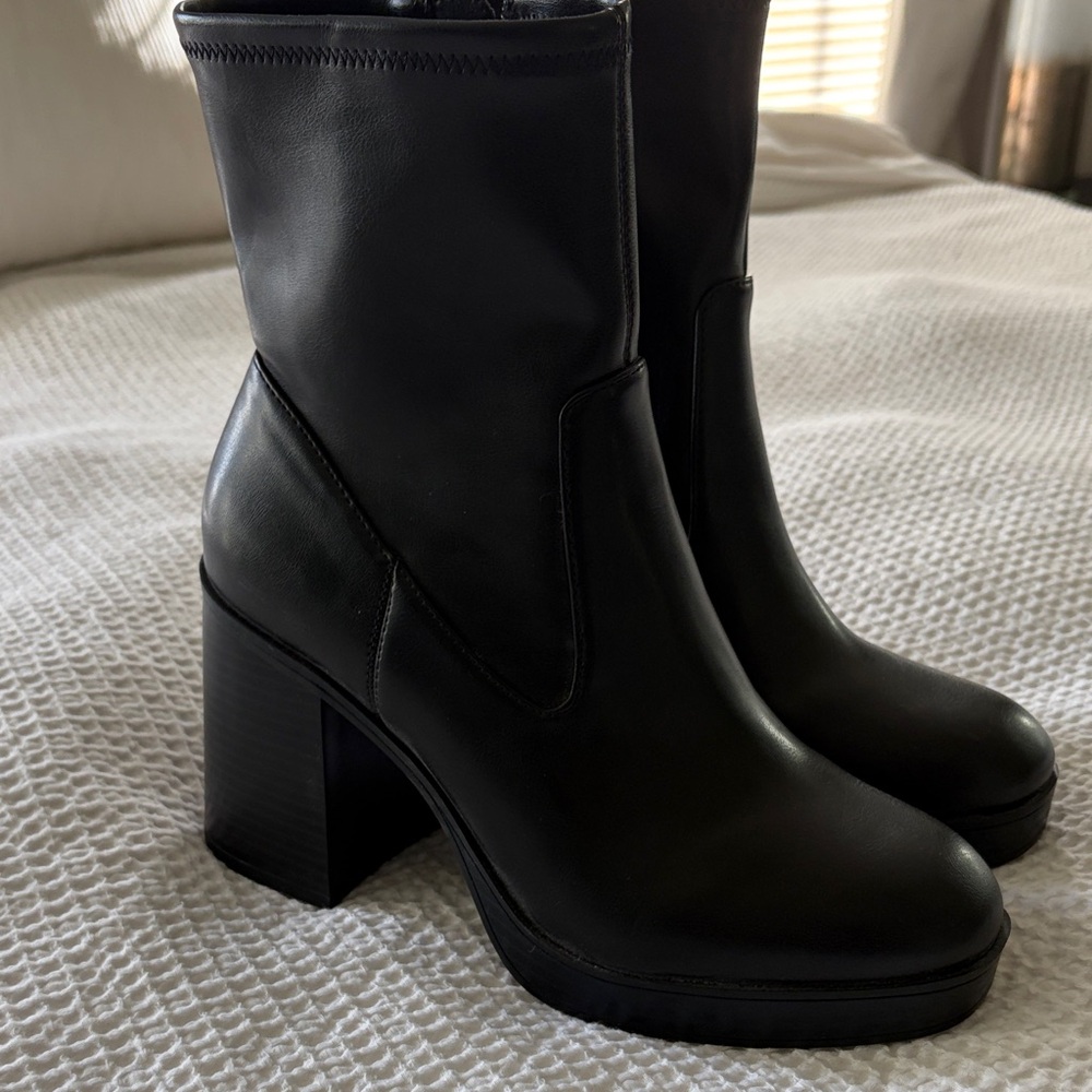 Mix No. 6 Black Heeled Boots